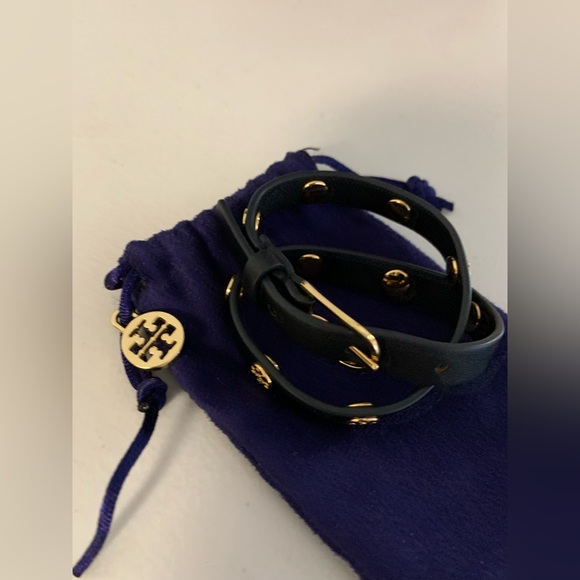 💕👜TORY BURCH Black Leather Wrap Bracelet💕 - Picture 7 of 7